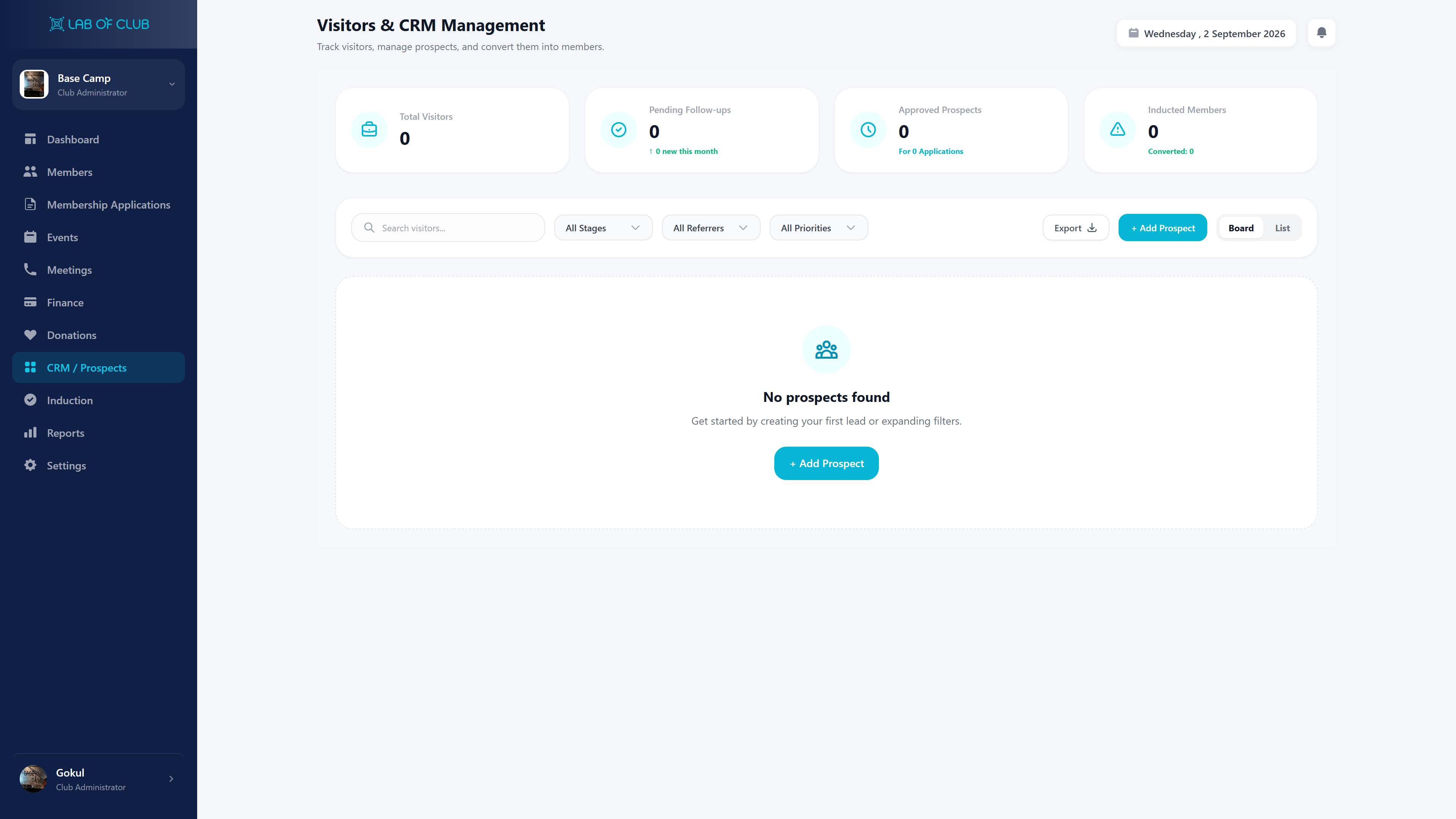 CLUB CRM & PIPELINE - Keep Every Conversation & Prospect Connected